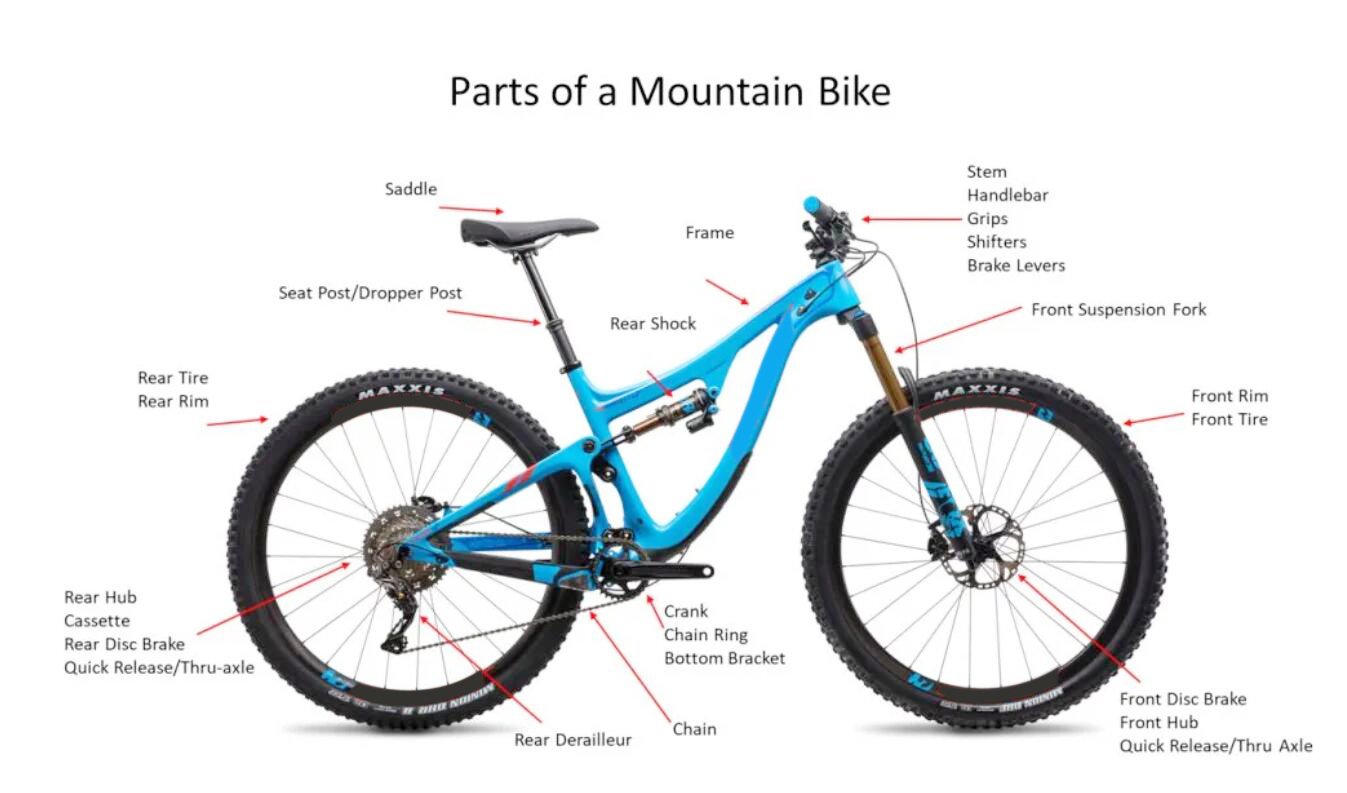 Parts of a montain bike